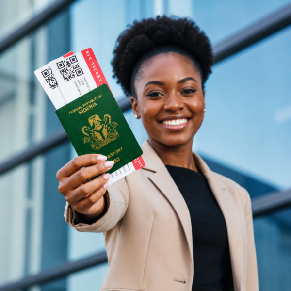 holding passport holding passport