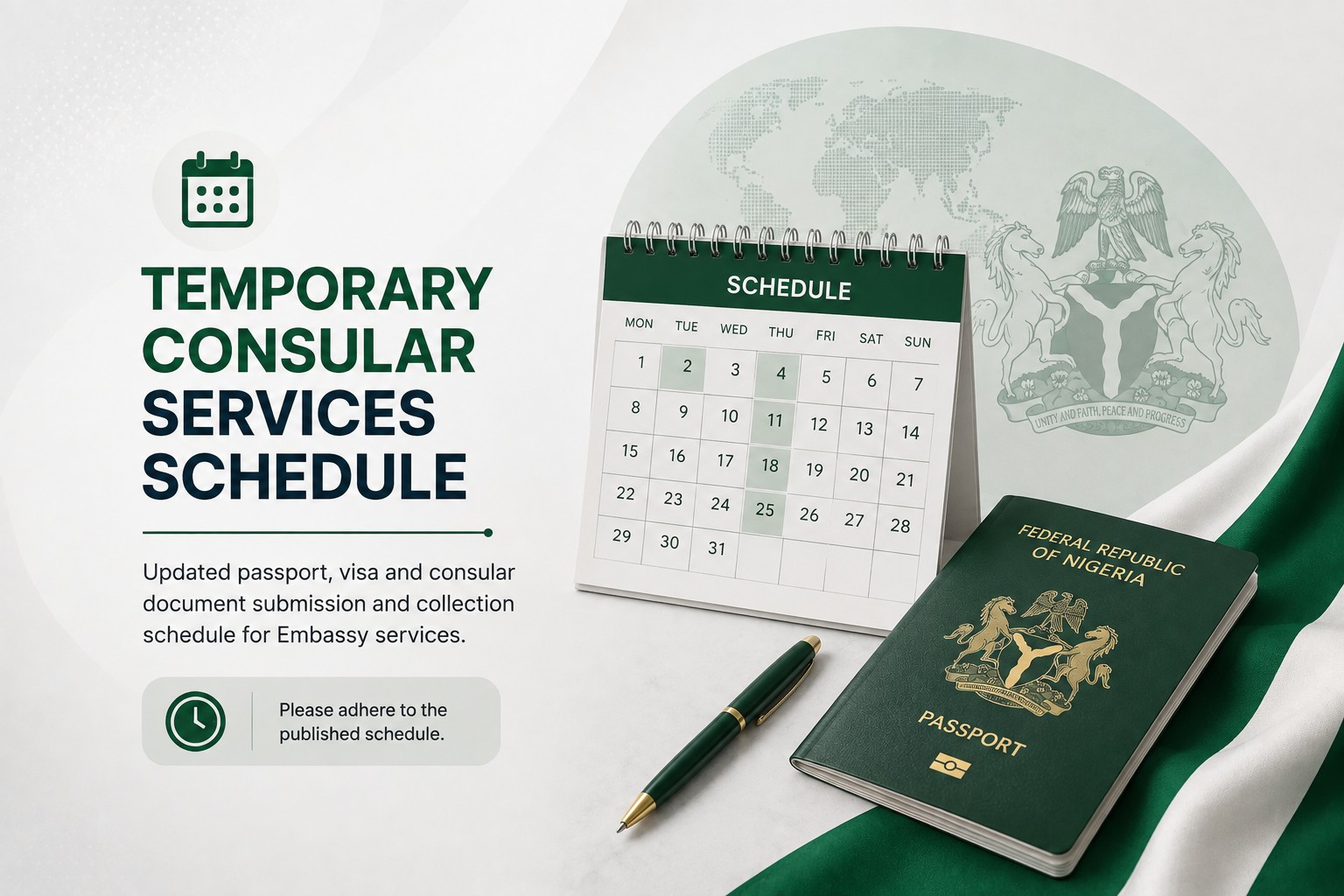 Consular Services Schedule